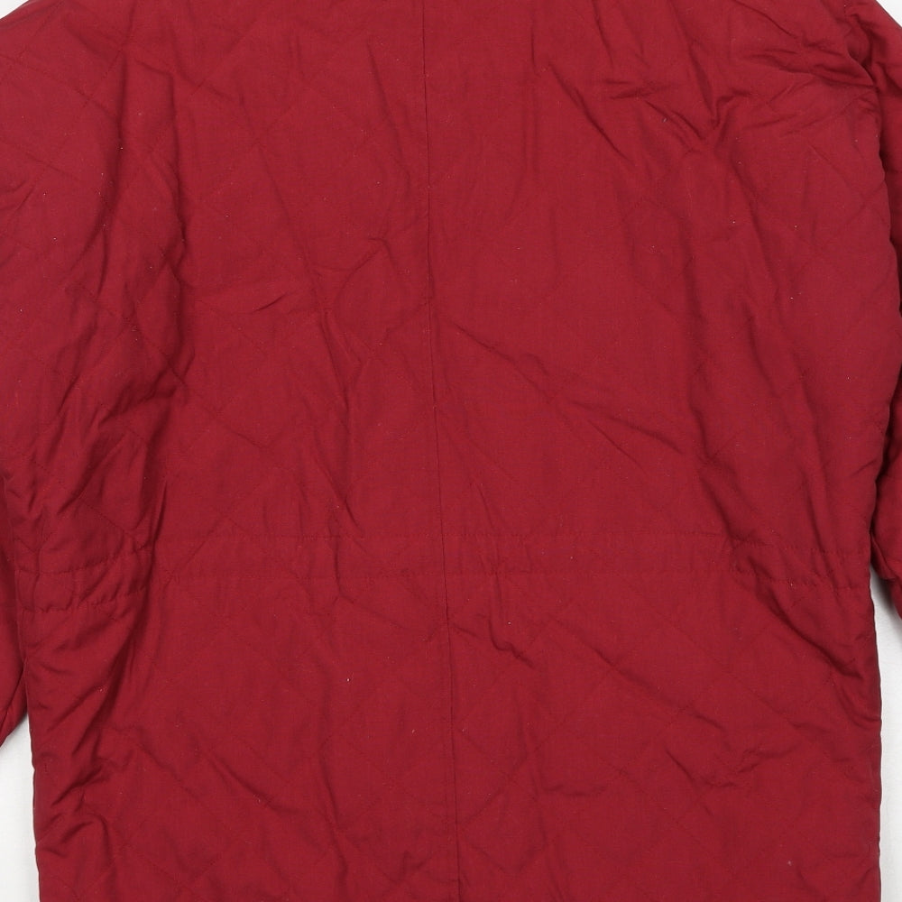 Curent Seen Womens Red Quilted Jacket Size S Zip