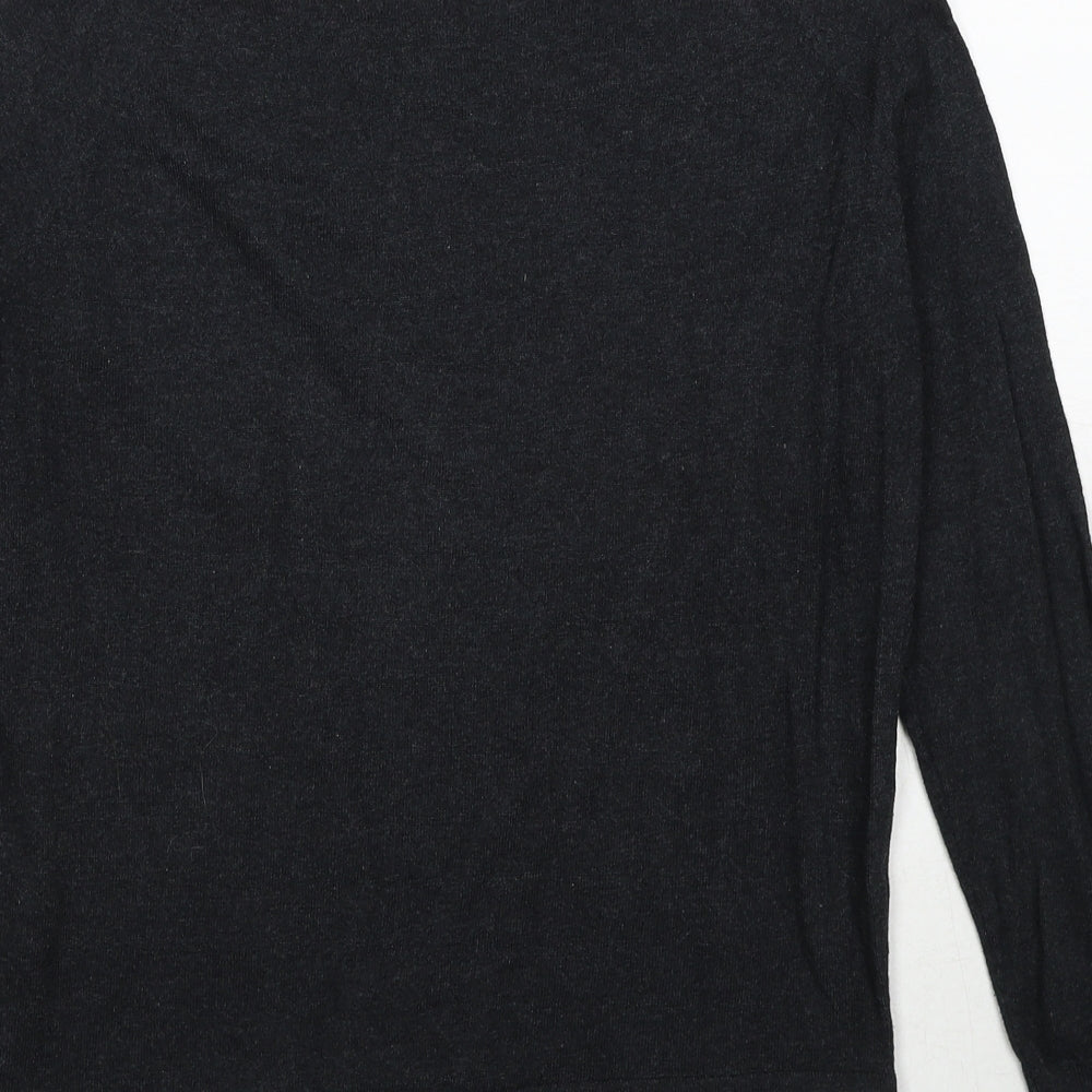 OPUS Womens Grey Round Neck Cotton Pullover Jumper Size 8
