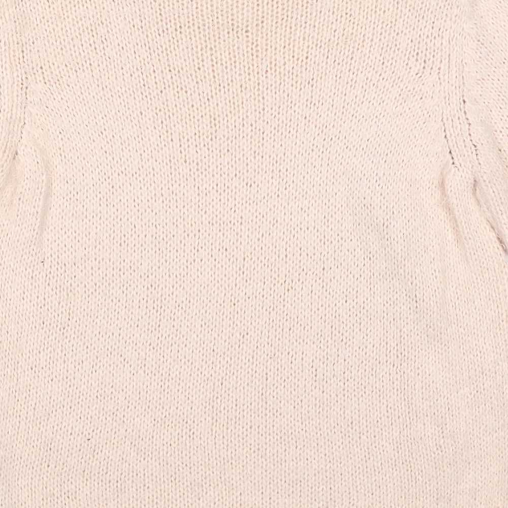 Dorothy Perkins Womens Pink Round Neck Acrylic Pullover Jumper Size 10