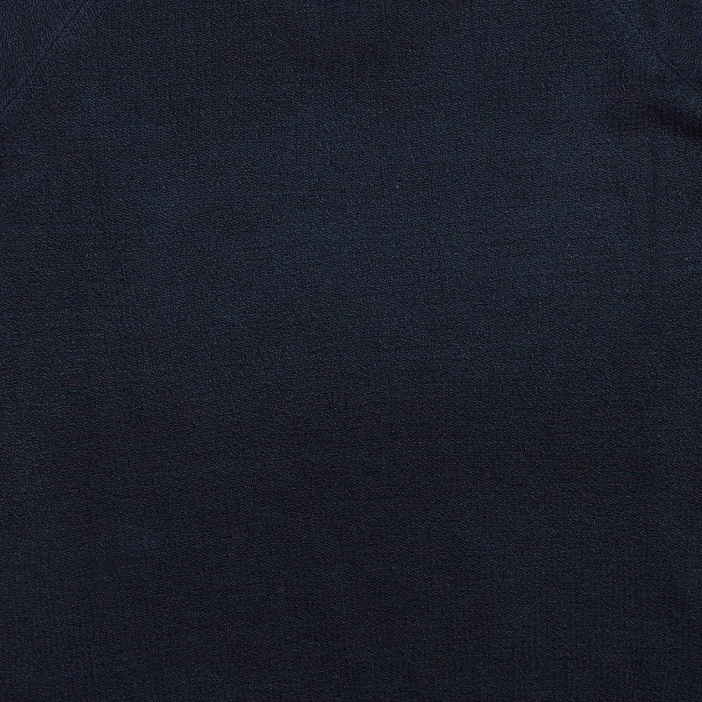Bonmarché Womens Blue V-Neck Acrylic Pullover Jumper Size S