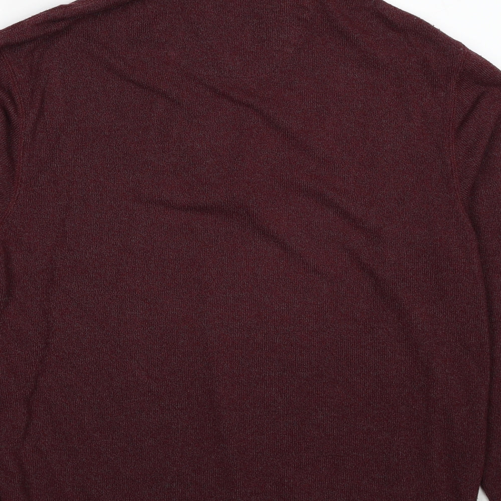 Hudson River Mens Red Geometric Cotton Pullover Sweatshirt Size M