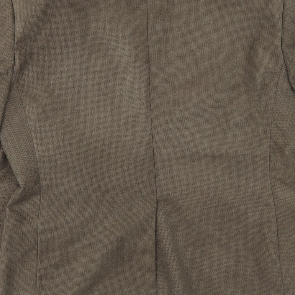 Greenwoods Mens Brown Polyester Jacket Blazer Size 40 Regular