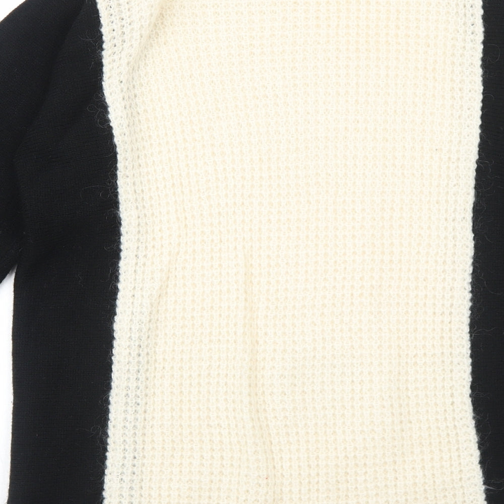 Marks & Spencer Womens Black Round Neck Acetate Pullover Jumper Size 12