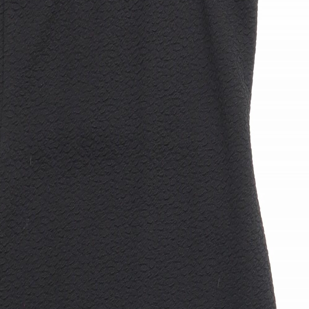 New Look Womens Black Polyester Bodycon Size 10 V-Neck Pullover