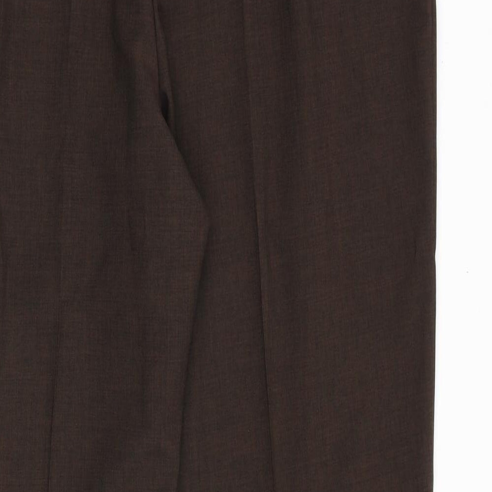 Impressions Womens Brown Polyester Trousers Size 20 Regular Button