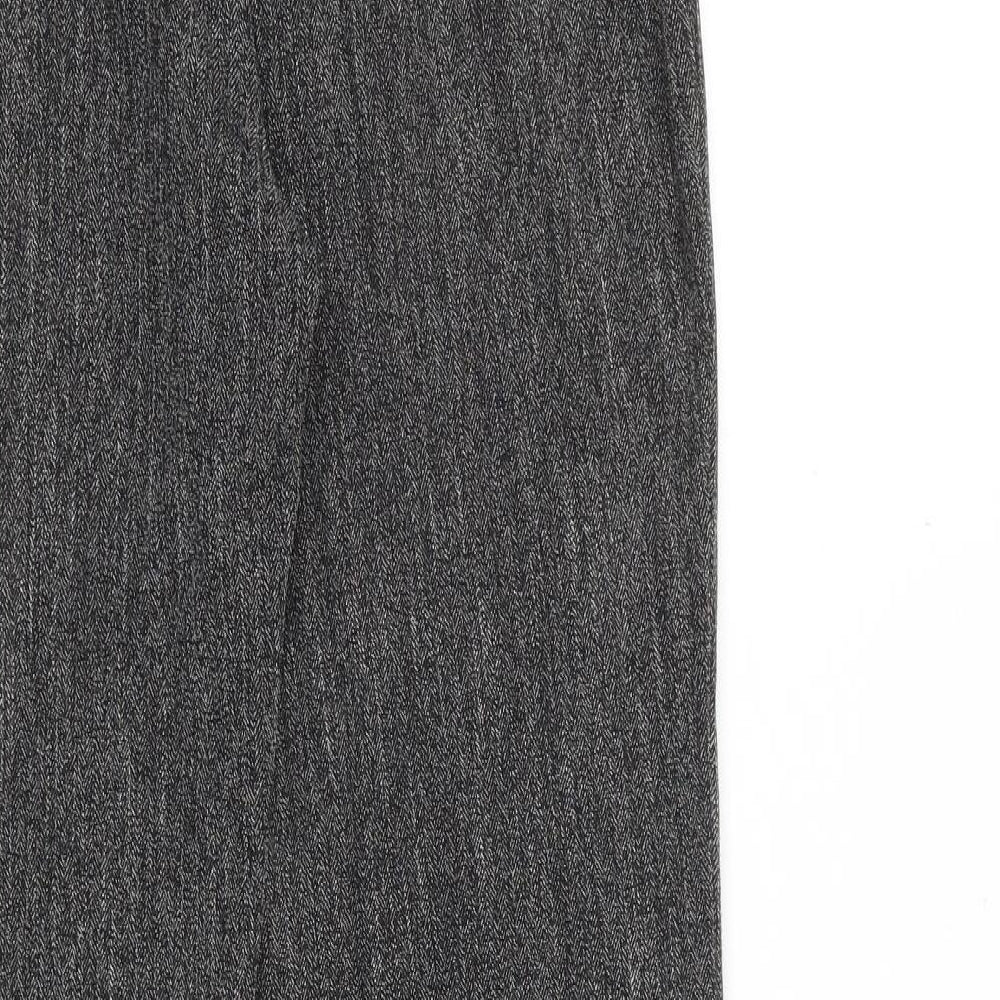 Dorothy Perkins Womens Grey Polyester Dress Pants Trousers Size 12 Regular Zip