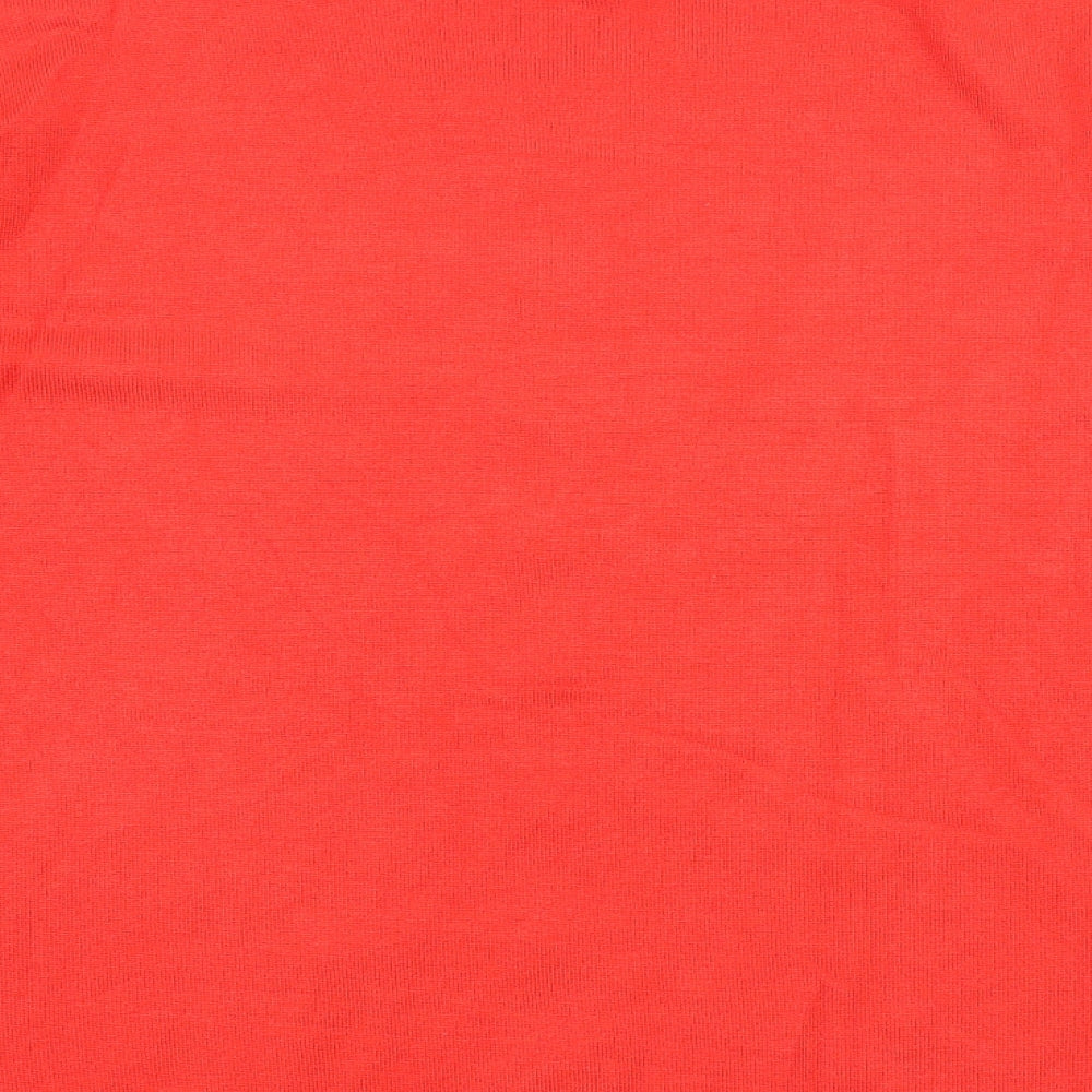 Bonmarché Womens Red Round Neck Viscose Pullover Jumper Size 12