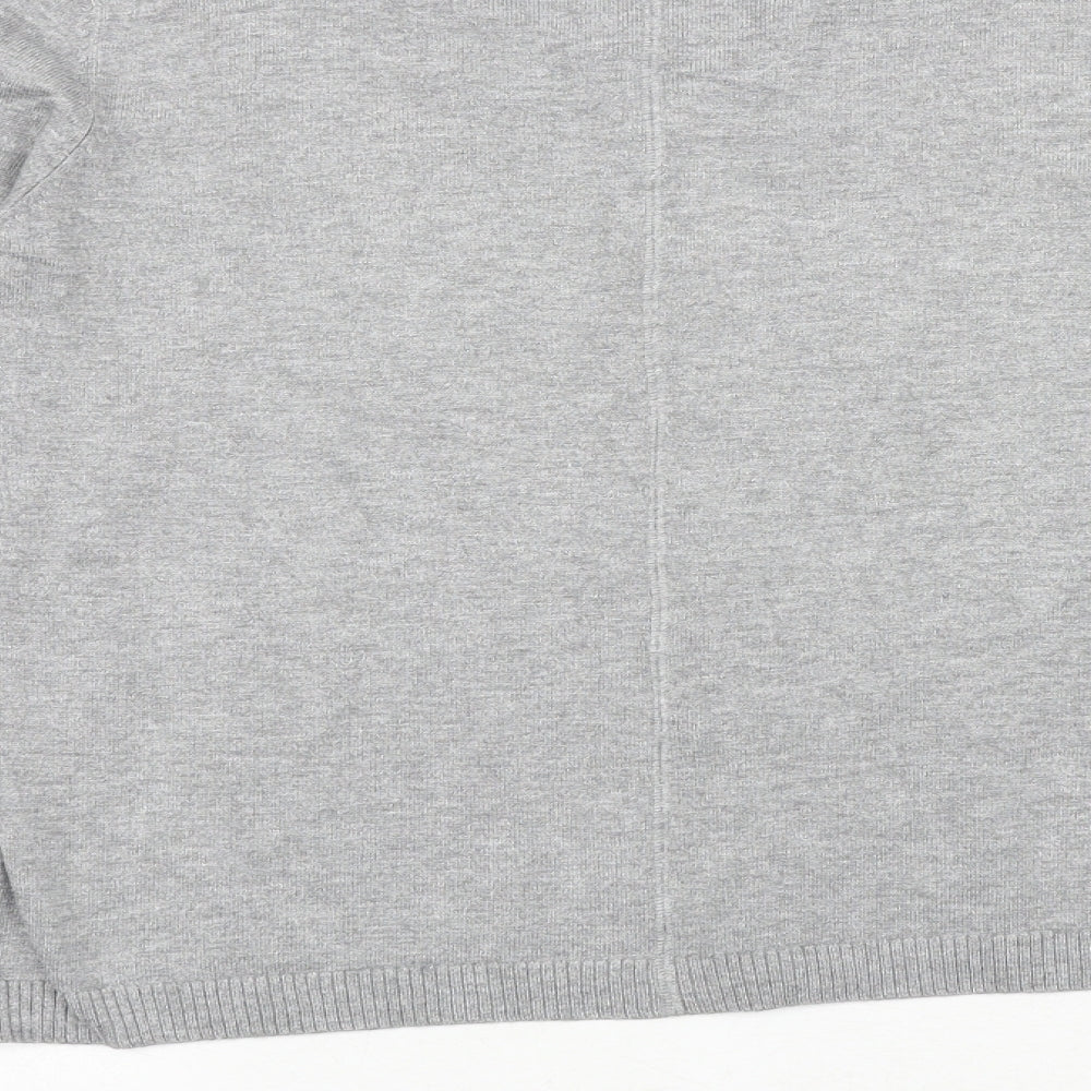 Minus Womens Grey Round Neck Viscose Cardigan Jumper Size L