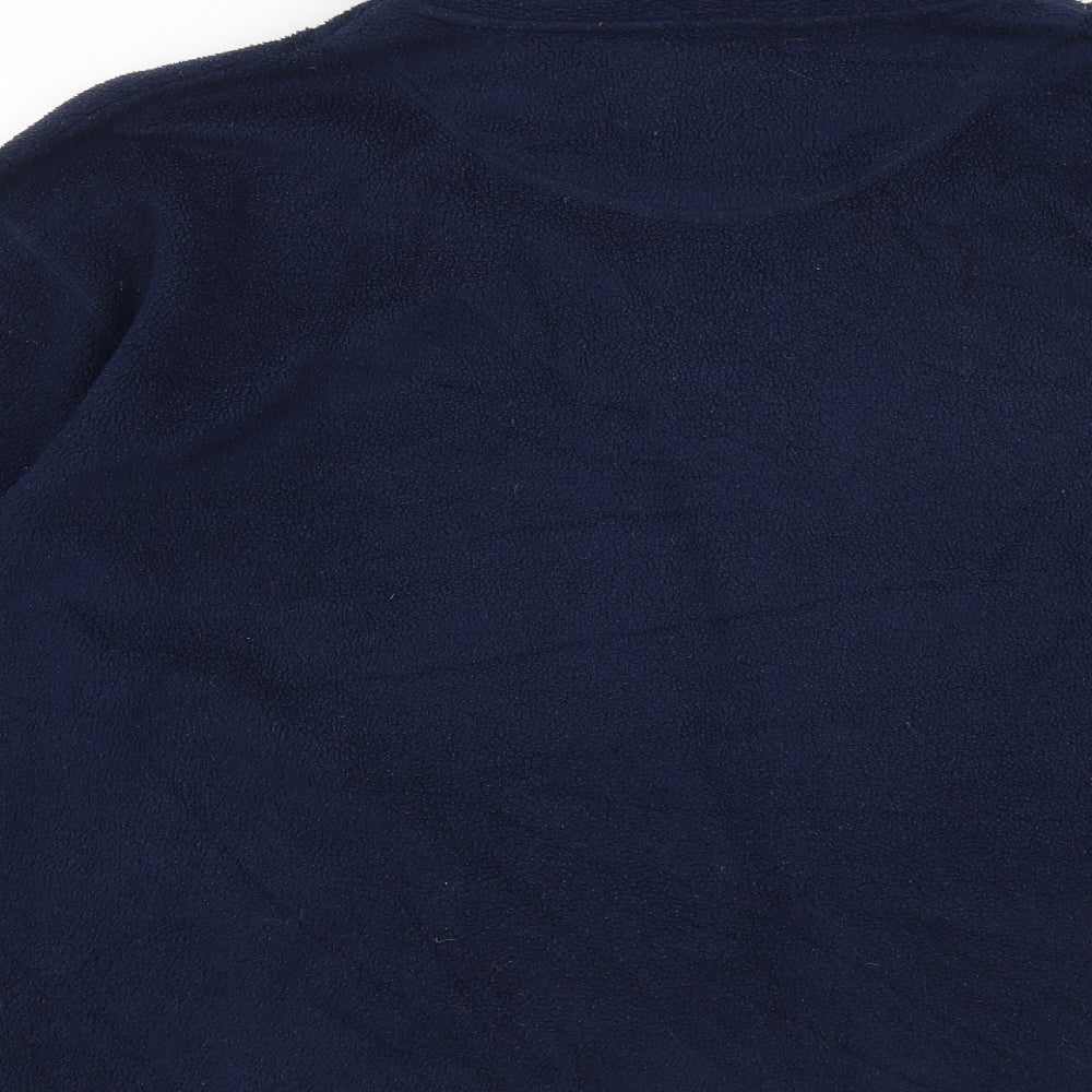 Authentic Sports Womens Blue Polyester Pullover Sweatshirt Size 14 Zip