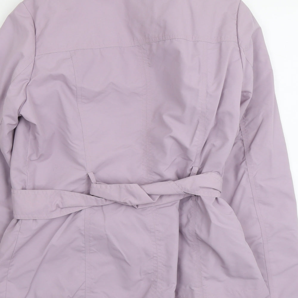Marks and Spencer Womens Purple Pea Coat Jacket Size 12 Button