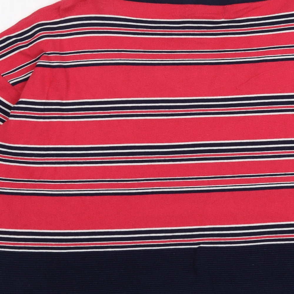 NEXT Womens Multicoloured Round Neck Striped Cotton Pullover Jumper Size 14