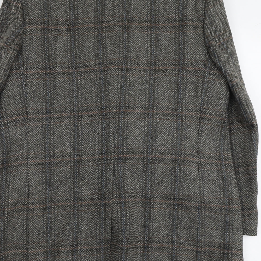 A.C Holde&Sons LTD Mens Grey Plaid Wool Jacket Blazer Size M Regular