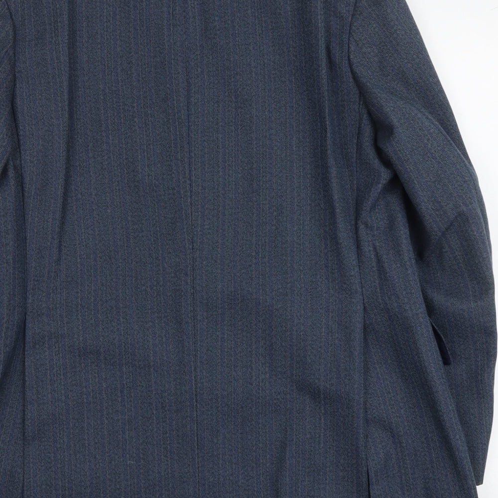 Marks & Spencer Mens Blue Wool Jacket Suit Jacket Size L Regular