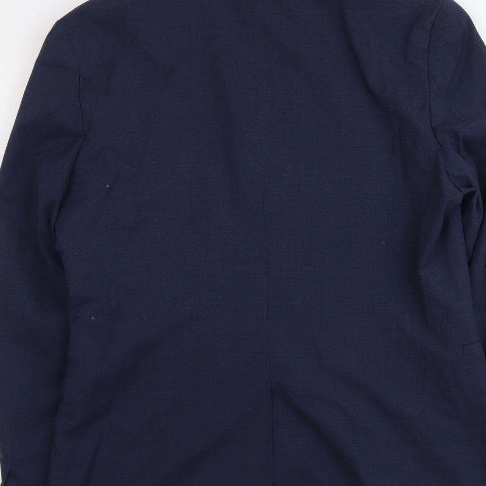 H&M Mens Blue Polyester Jacket Suit Jacket Size M Regular