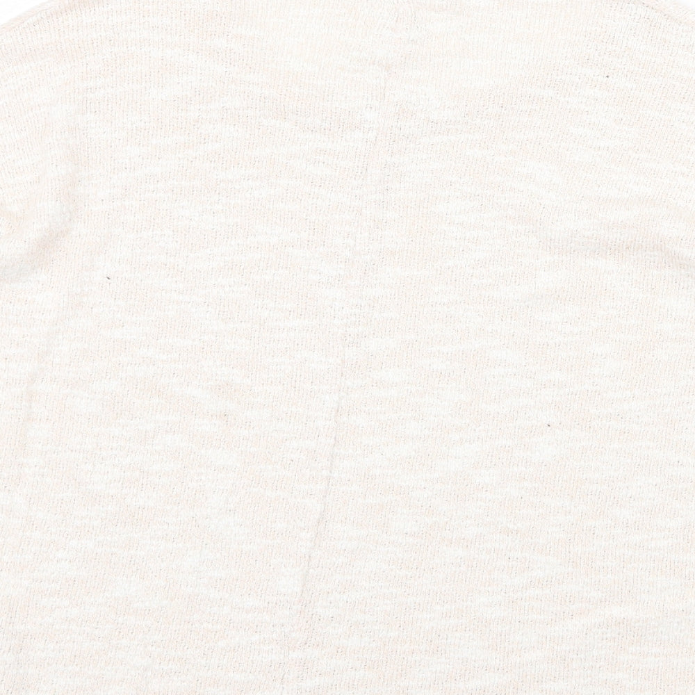 New Look Womens Beige Round Neck Cotton Pullover Jumper Size 8