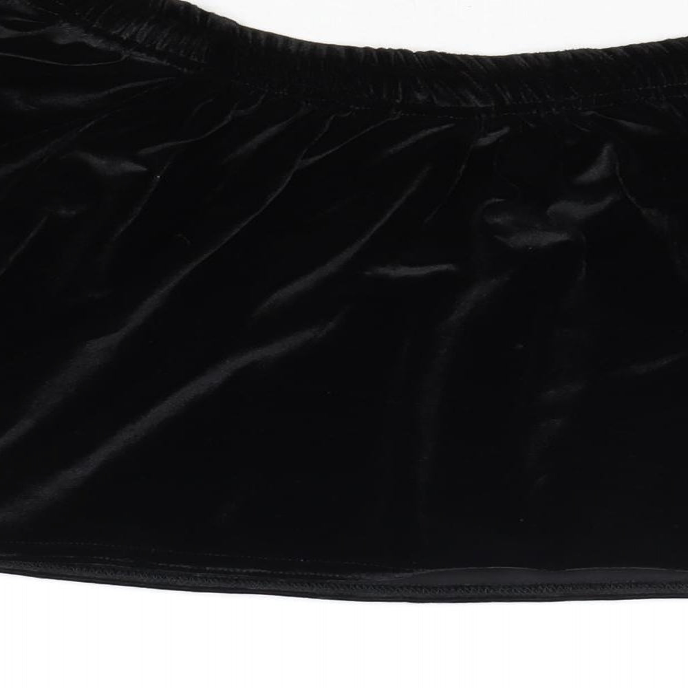 Missguided Womens Black Polyester Cropped Tank Size 6 Round Neck