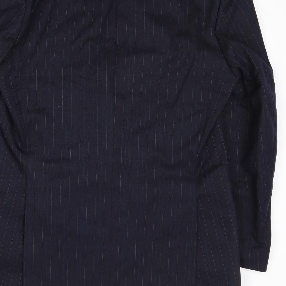 Chatsworth Mens Blue Striped Wool Jacket Suit Jacket Size 42 Regular
