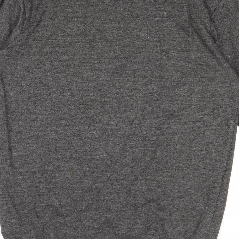 Boohoo Mens Grey Polyester Pullover Sweatshirt Size M