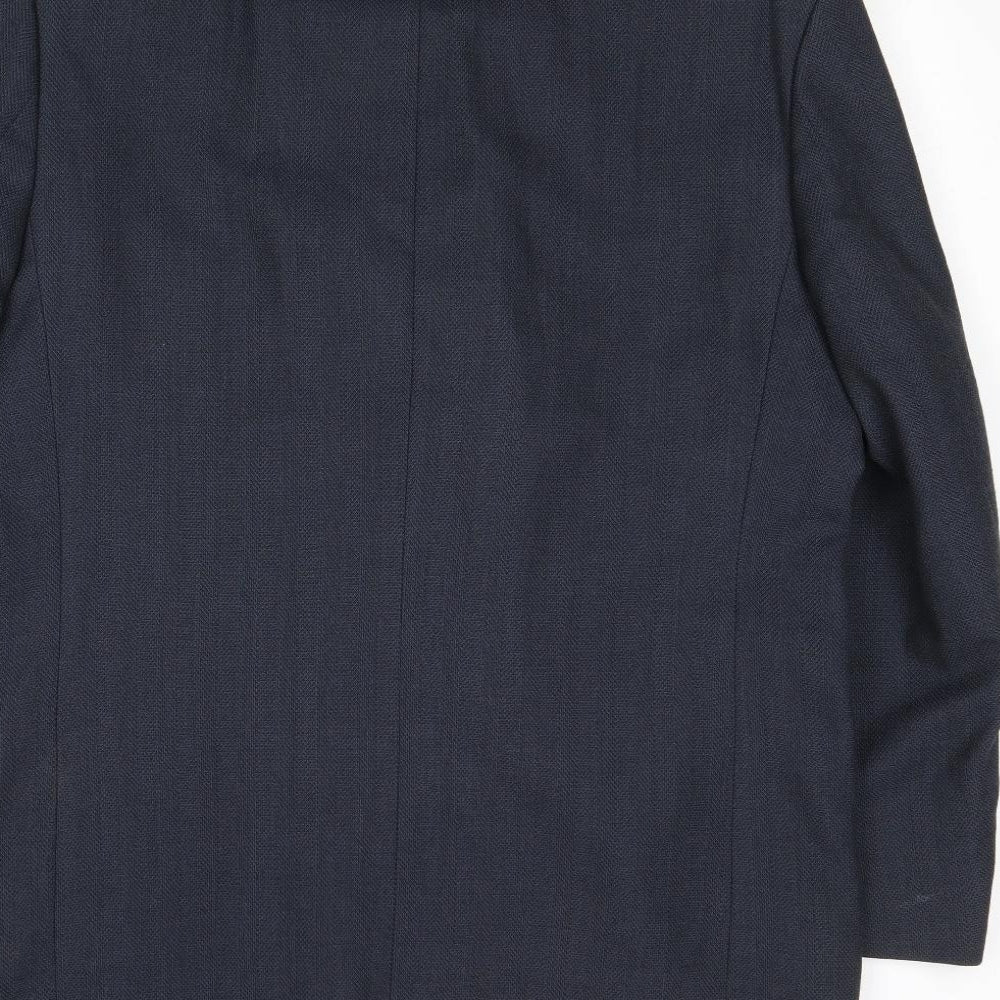 Burton Mens Blue Polyester Jacket Suit Jacket Size 42 Regular