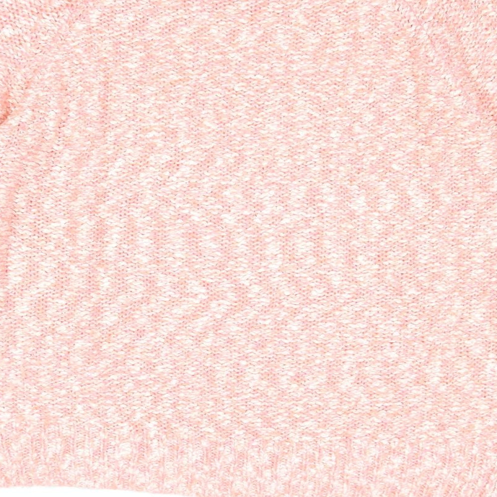 Red Herring Womens Pink Round Neck Acrylic Pullover Jumper Size 16
