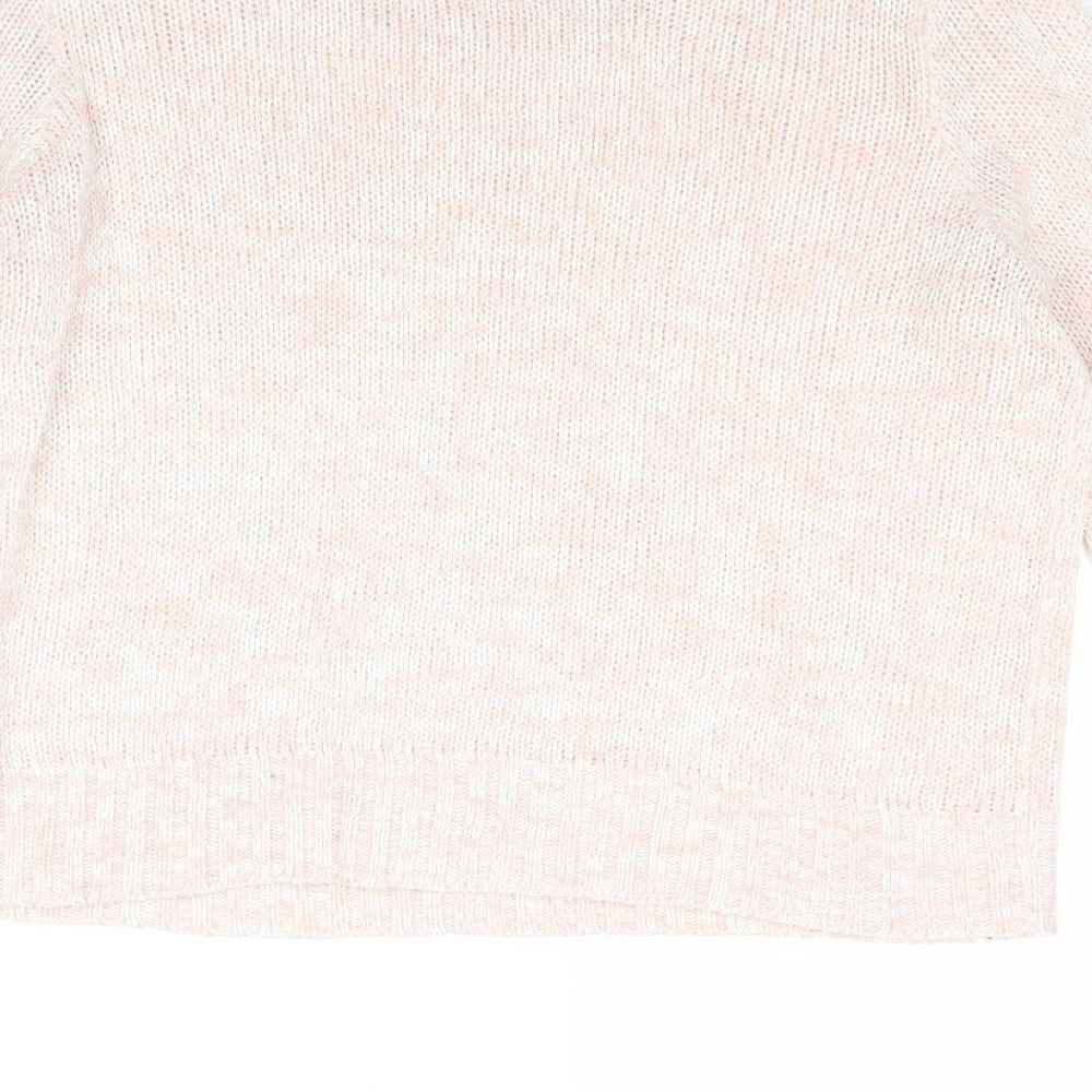 Divided by H&M Womens Pink Round Neck Acrylic Pullover Jumper Size S