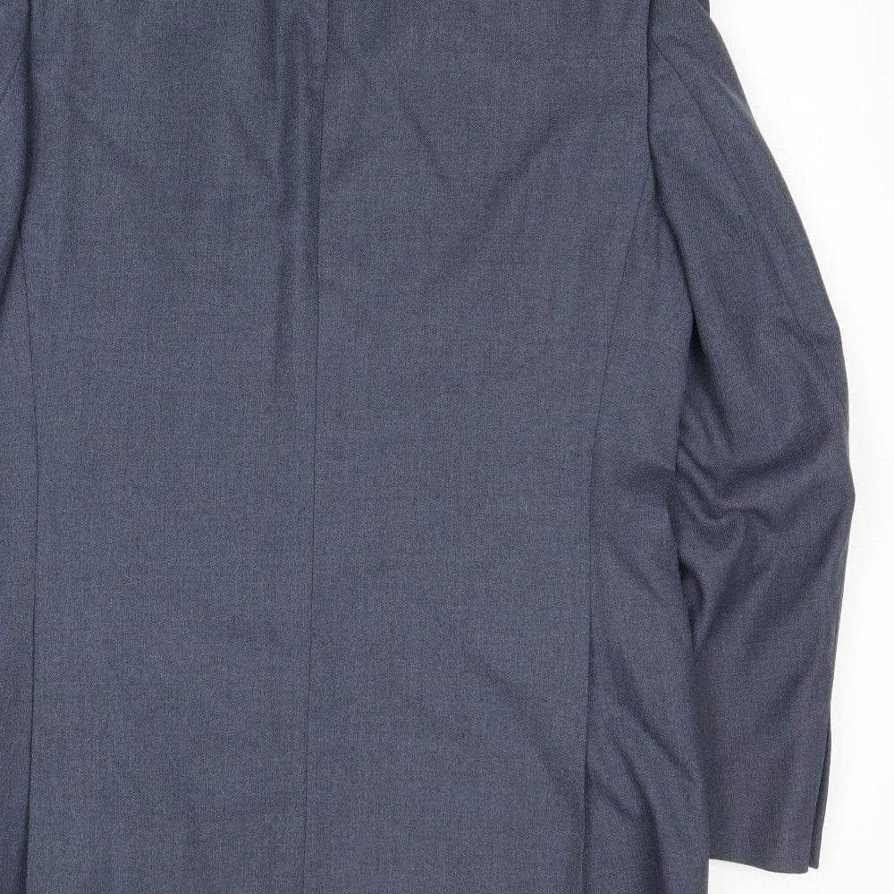St Michael Mens Blue Wool Jacket Suit Jacket Size 40 Regular