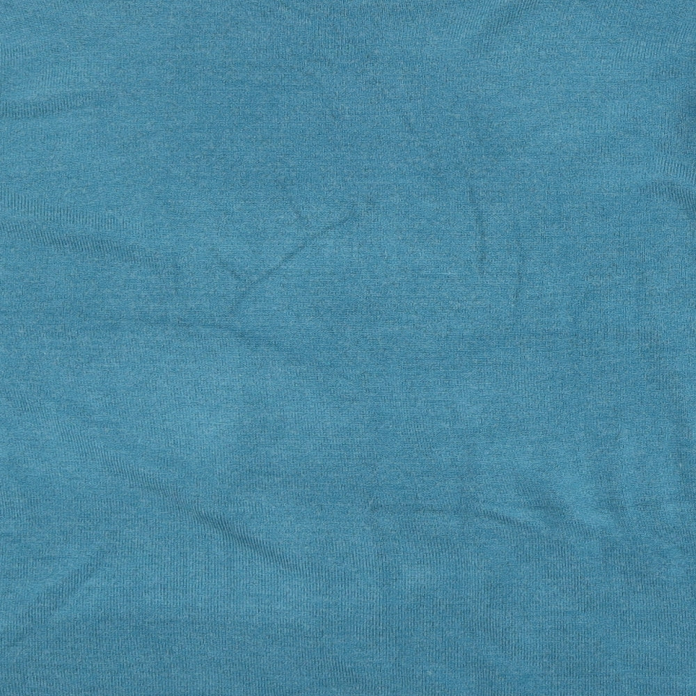 Bonmarché Womens Blue Round Neck Acrylic Pullover Jumper Size L