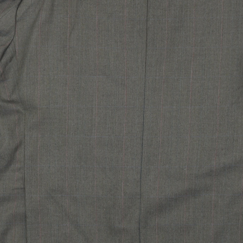 Marks & Spencer Mens Grey Check Polyester Jacket Suit Jacket Size 42 Regular