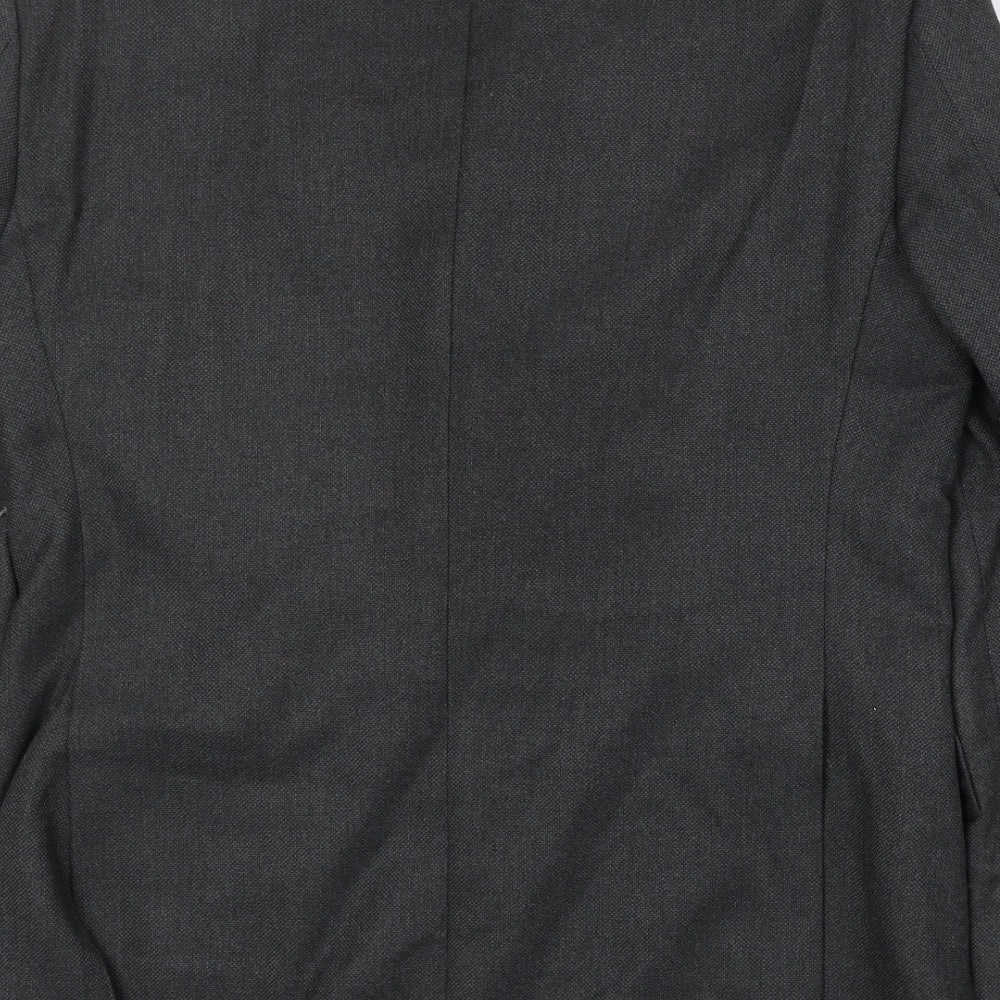 Marks & Spencer Mens Grey Polyester Jacket Suit Jacket Size 38 Regular