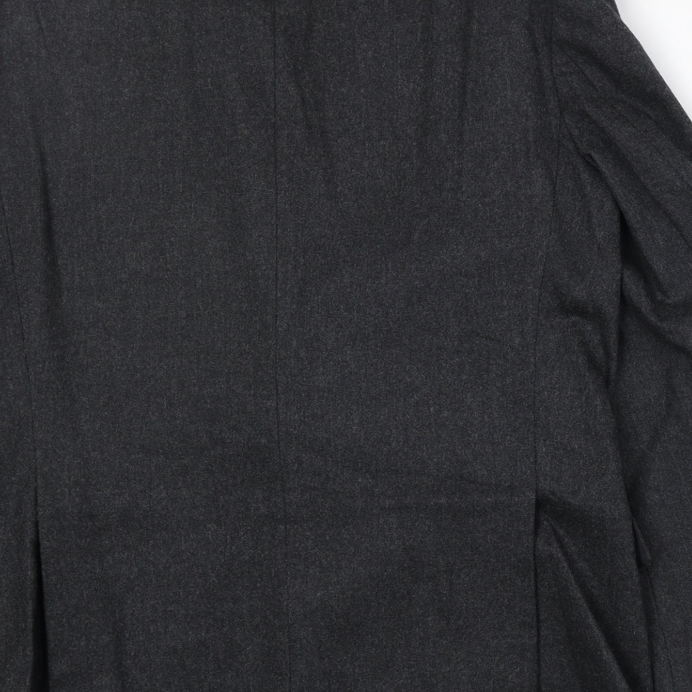 Burton Mens Grey Wool Jacket Suit Jacket Size 40 Regular