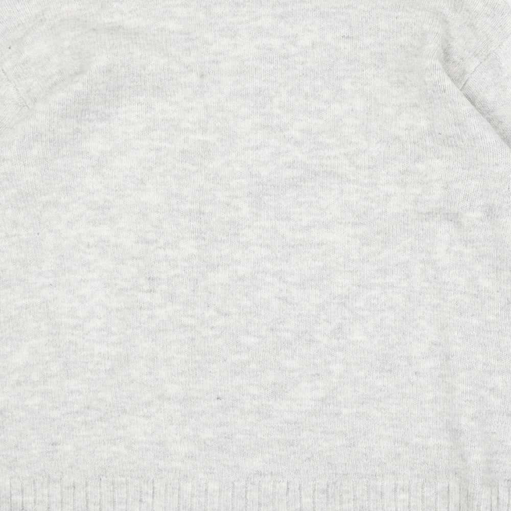 Marks & Spencer Womens Grey Round Neck Acrylic Pullover Jumper Size S
