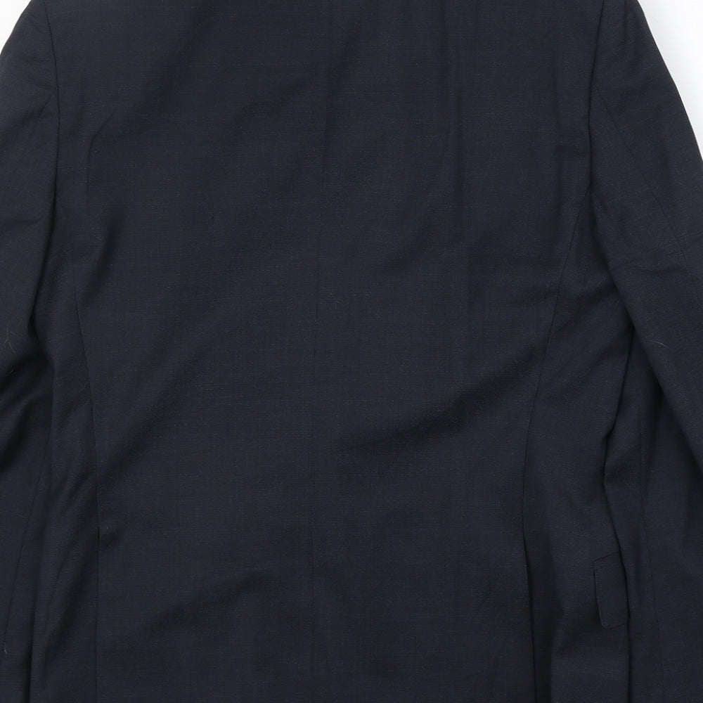 Marks & Spencer Mens Blue Wool Jacket Suit Jacket Size 36 Regular