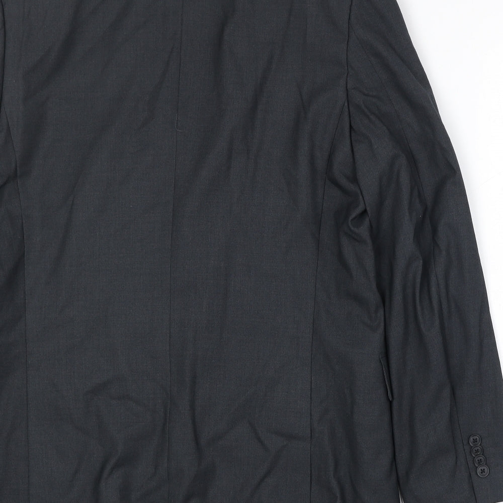 Burton Mens Grey Polyester Jacket Suit Jacket Size 40 Regular
