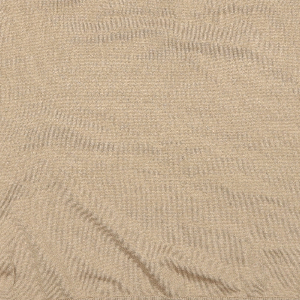 New Look Womens Beige Round Neck Polyester Pullover Jumper Size S