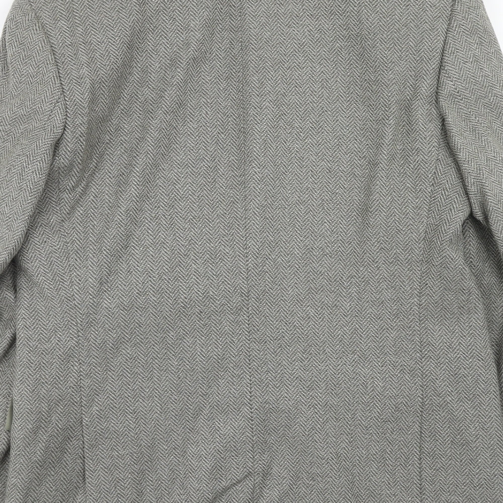 Greenwoods Mens Grey Polyester Jacket Blazer Size 38 Regular
