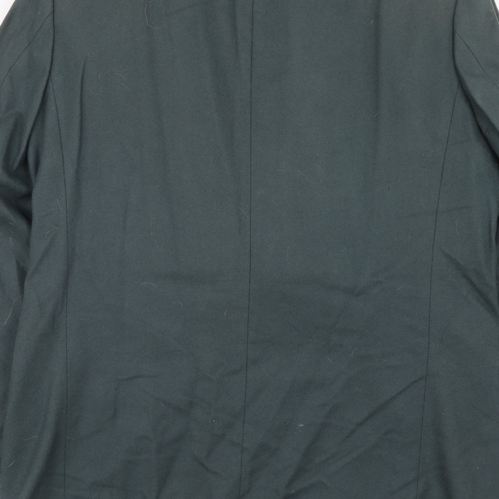 Burton Mens Green Wool Jacket Suit Jacket Size 42 Regular
