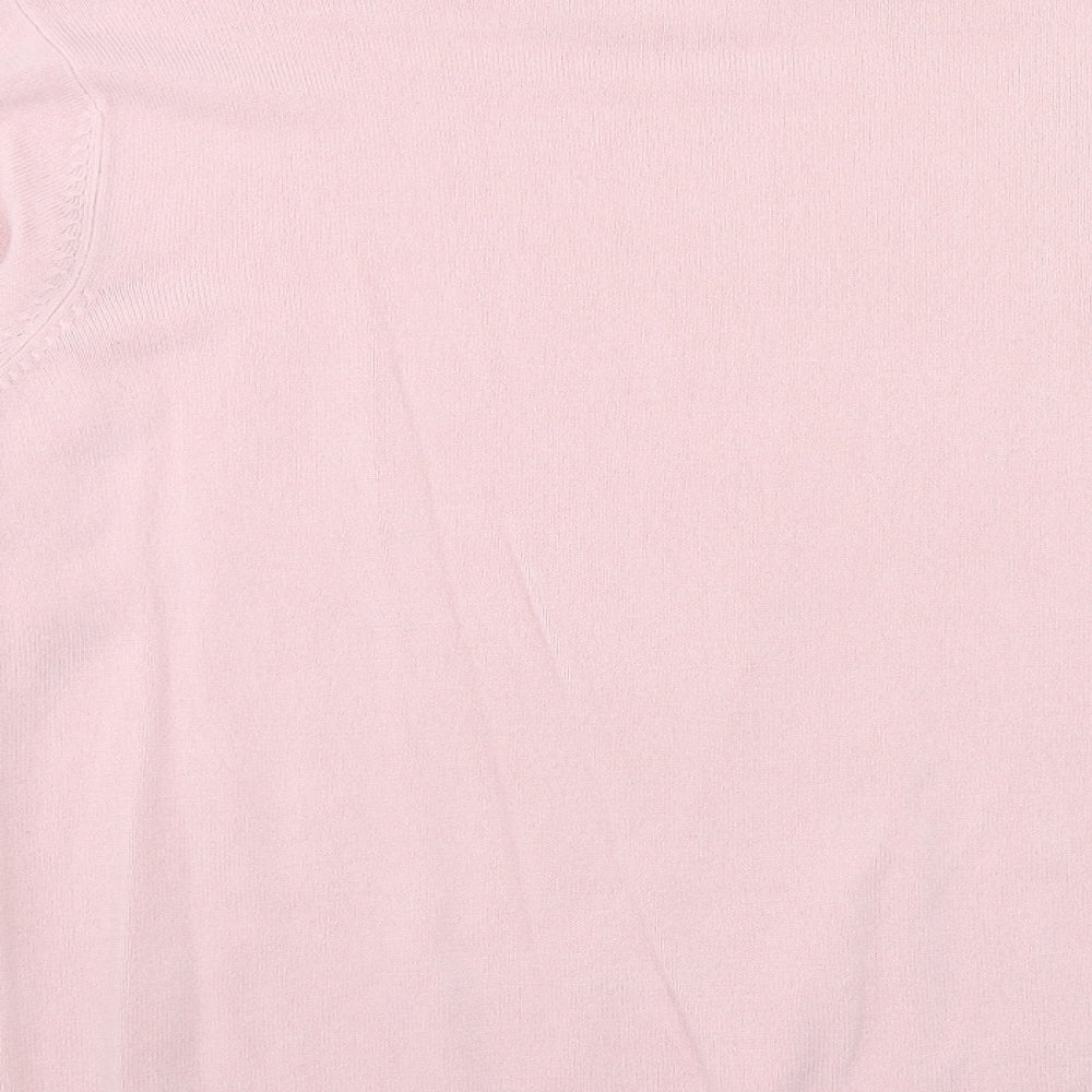 Pure & Natural Womens Pink High Neck Acrylic Pullover Jumper Size 18 - Size 18/20