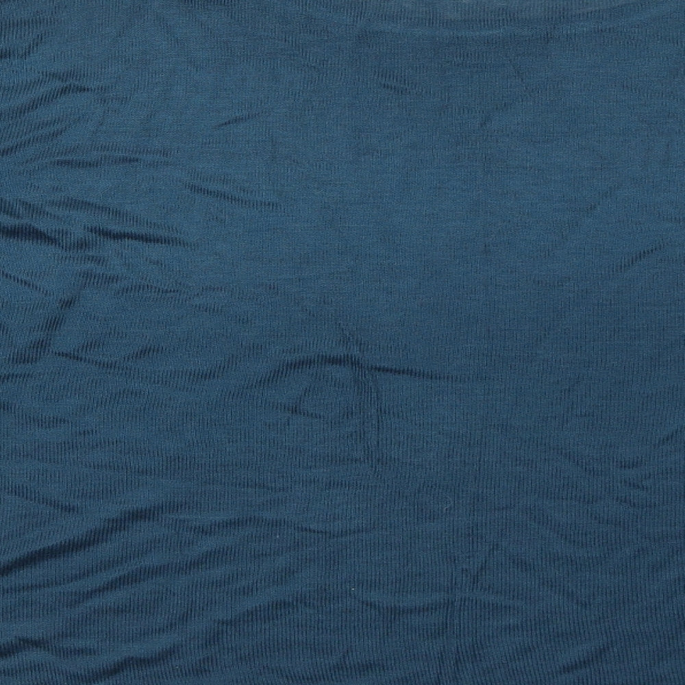 H&M Womens Blue Boat Neck Acrylic Pullover Jumper Size M