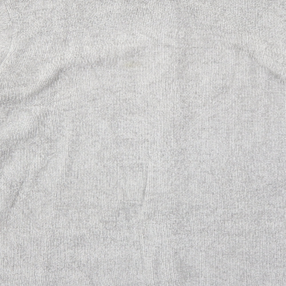 EWM Womens Grey Round Neck Acrylic Cardigan Jumper Size 20