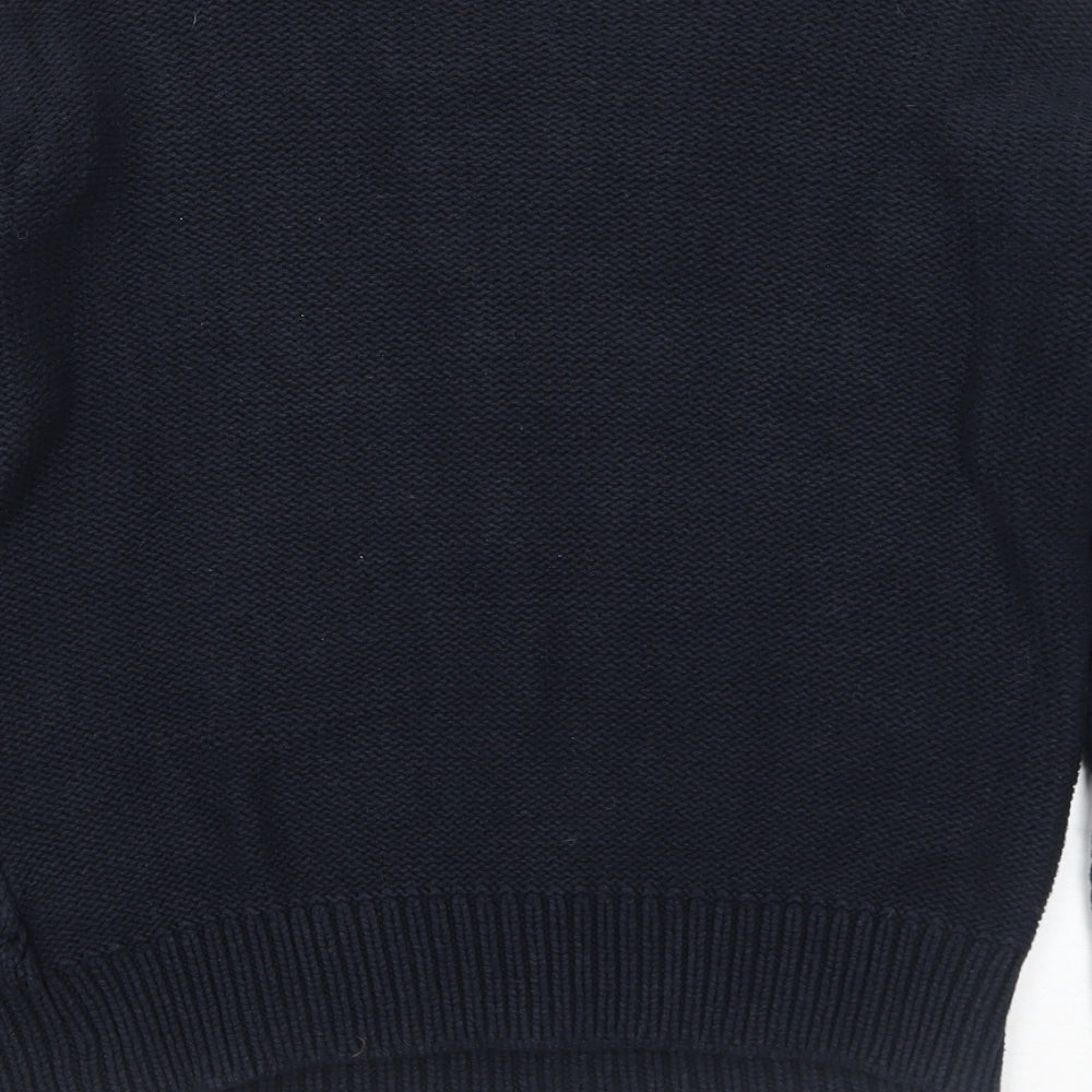 NEXT Womens Blue Round Neck Cotton Pullover Jumper Size M