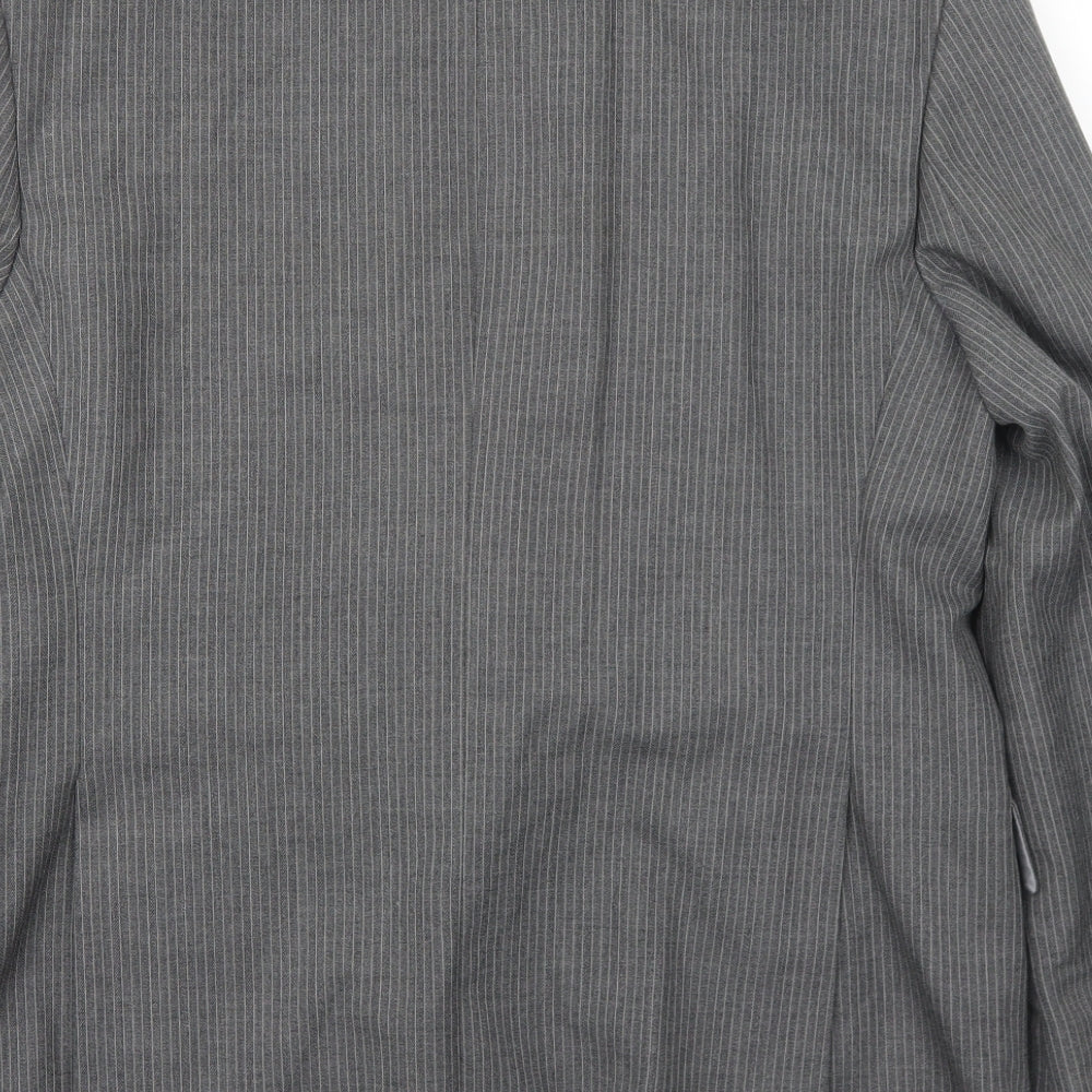 Greenwoods Mens Grey Polyester Jacket Suit Jacket Size 42 Regular