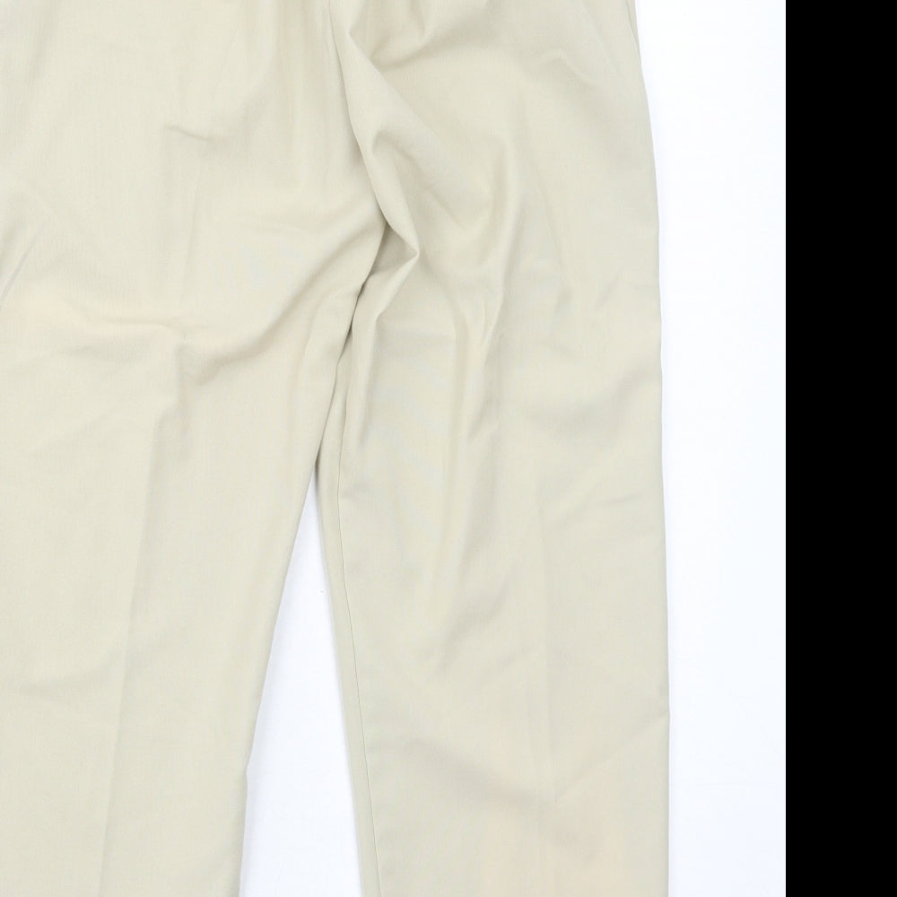 ARISTA Womens Beige Polyester Trousers Size 16 Regular