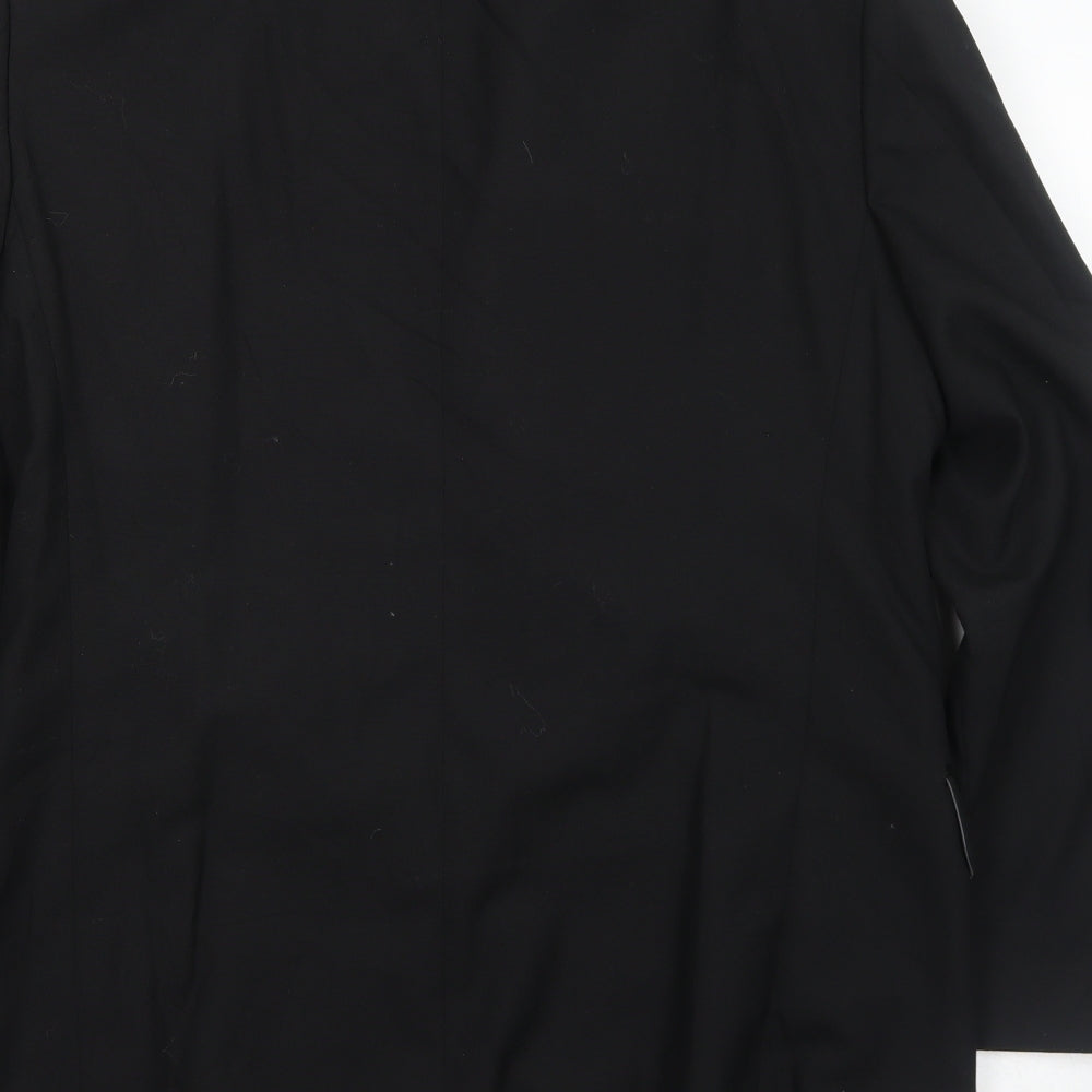 Fraser Mens Black Wool Jacket Suit Jacket Size 40 Regular