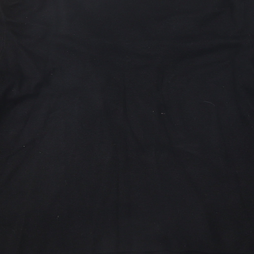 Marks & Spencer Womens Black Scoop Neck Polyamide Cardigan Jumper Size 14
