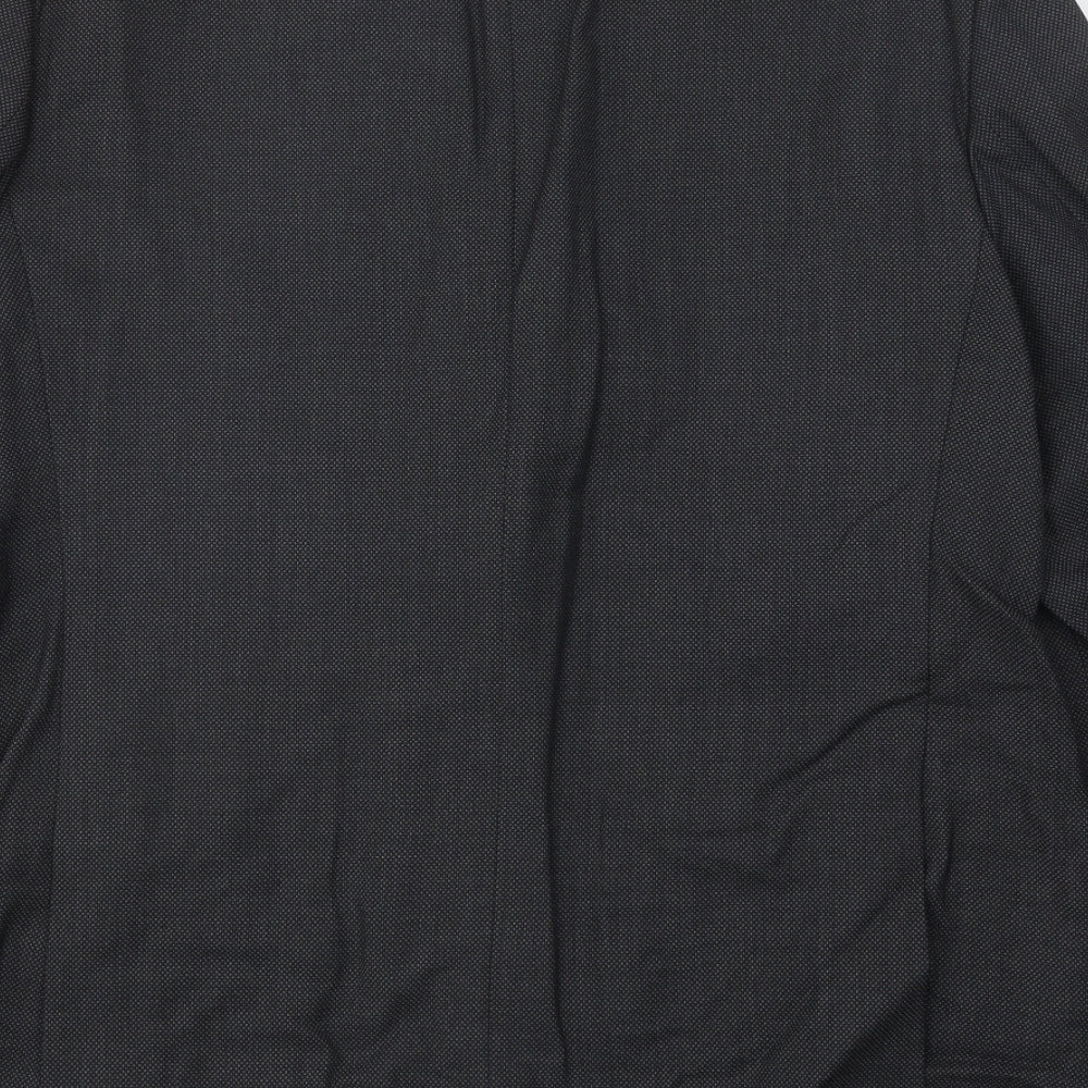 The Label Mens Grey Wool Jacket Suit Jacket Size 44 Regular