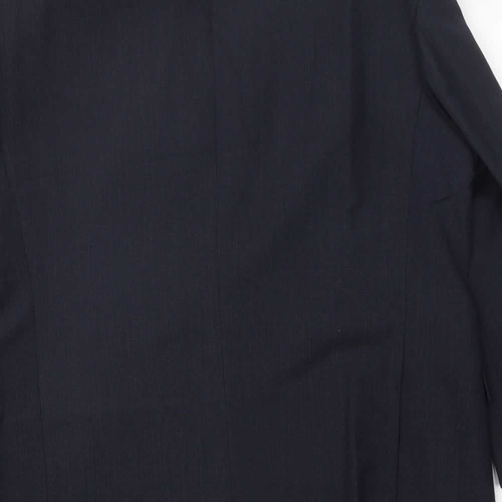 Marks & Spencer Mens Blue Polyester Jacket Suit Jacket Size 42 Regular