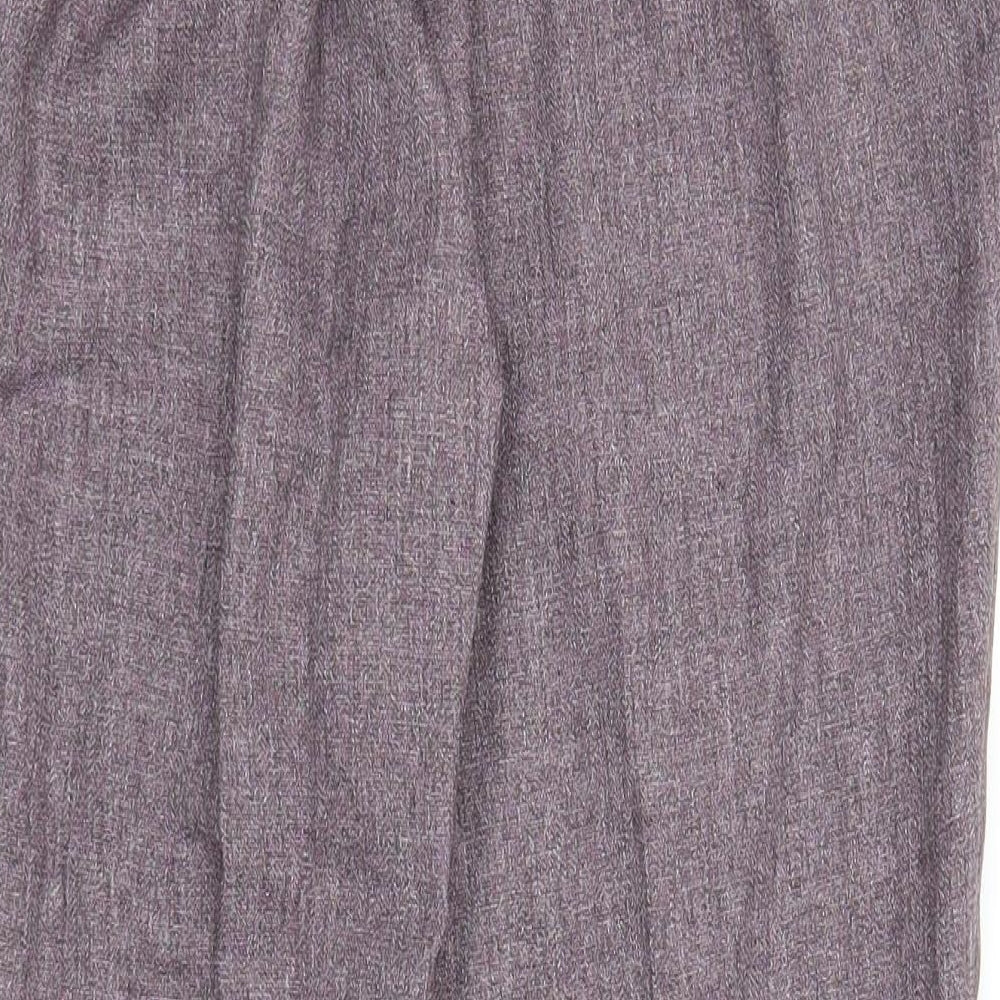 Damart Womens Purple Polyester Trousers Size 12 Regular
