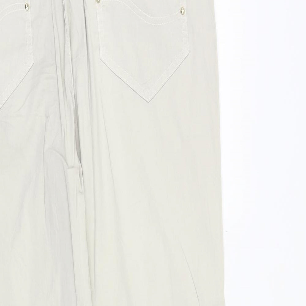 ZERRES Womens Beige Polyester Trousers Size 36 in Regular Zip