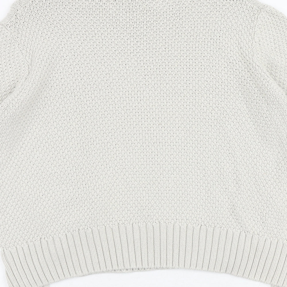 Therapy Womens Beige Round Neck 100% Cotton Pullover Jumper Size M
