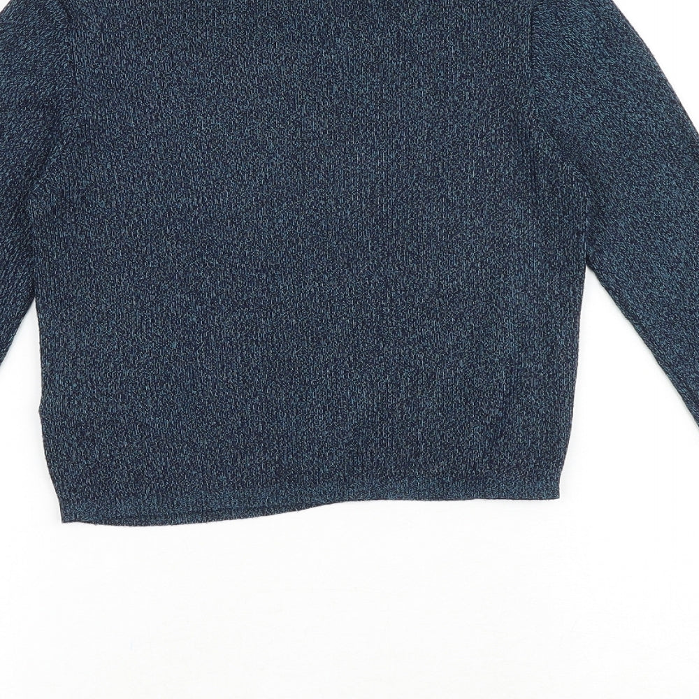 Topshop Womens Green Round Neck Polyester Pullover Jumper Size 12